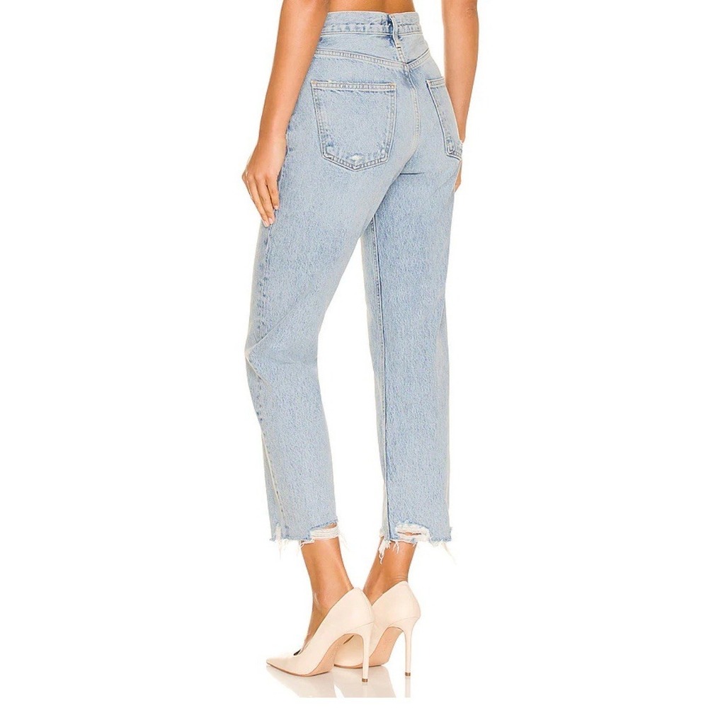 AGOLDE 90's Pinch Waist Crop Straight Leg Jean Size 24 In Nerve - Picture 2 of 11